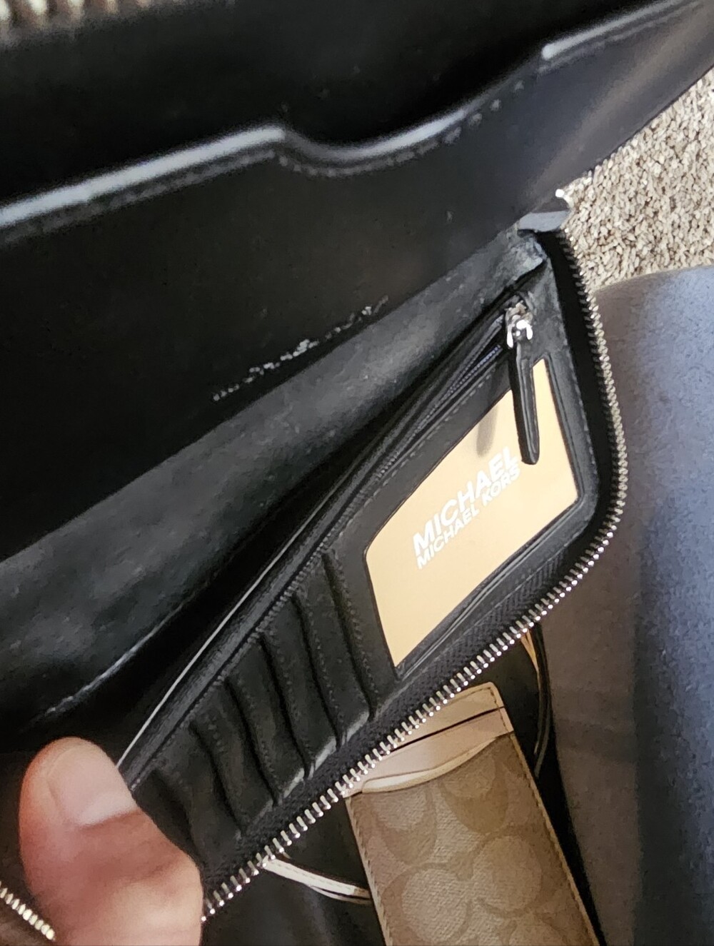 Michael Kors Black Zip-Around Wristlet - Picture 7 of 9